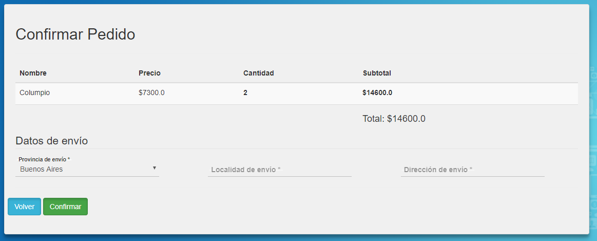 Comprar - Paso 6